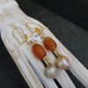 Carnelian Pearls Bib Necklace