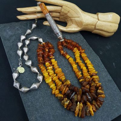 Baltic Amber Art Deco Necklace