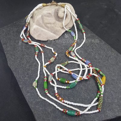 Multi strand Trade Beads necklace