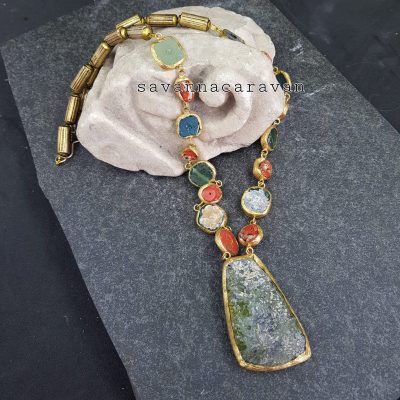 Roman Glass Fragments Necklace