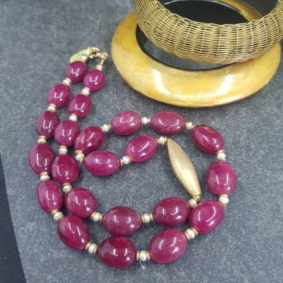 Indian Rubies Gold Necklace