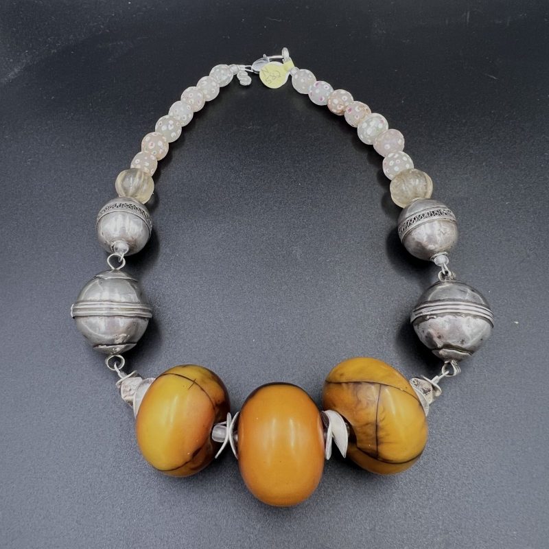 Amber Silver Trade necklace