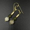 Tourmaline gold earrings