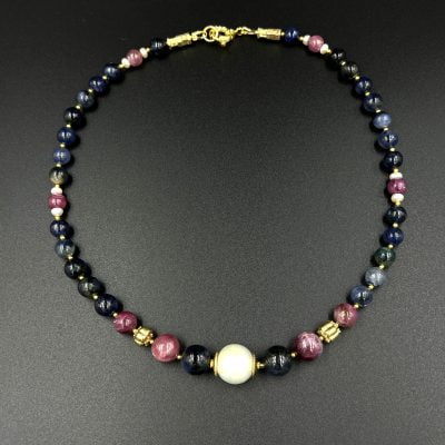 Tourmaline pearl necklace