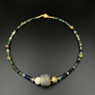 Roman glass pearl necklace